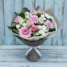 Букет цветов из:  Герберы, Альстромерии и Хризантемы в Атаманской
