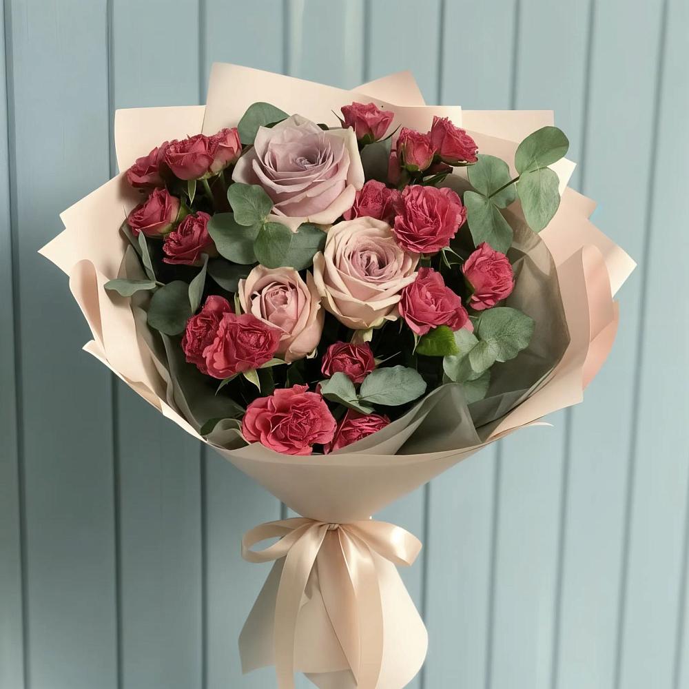 Букет цветов из: Гвоздики и Розы в Атаманской