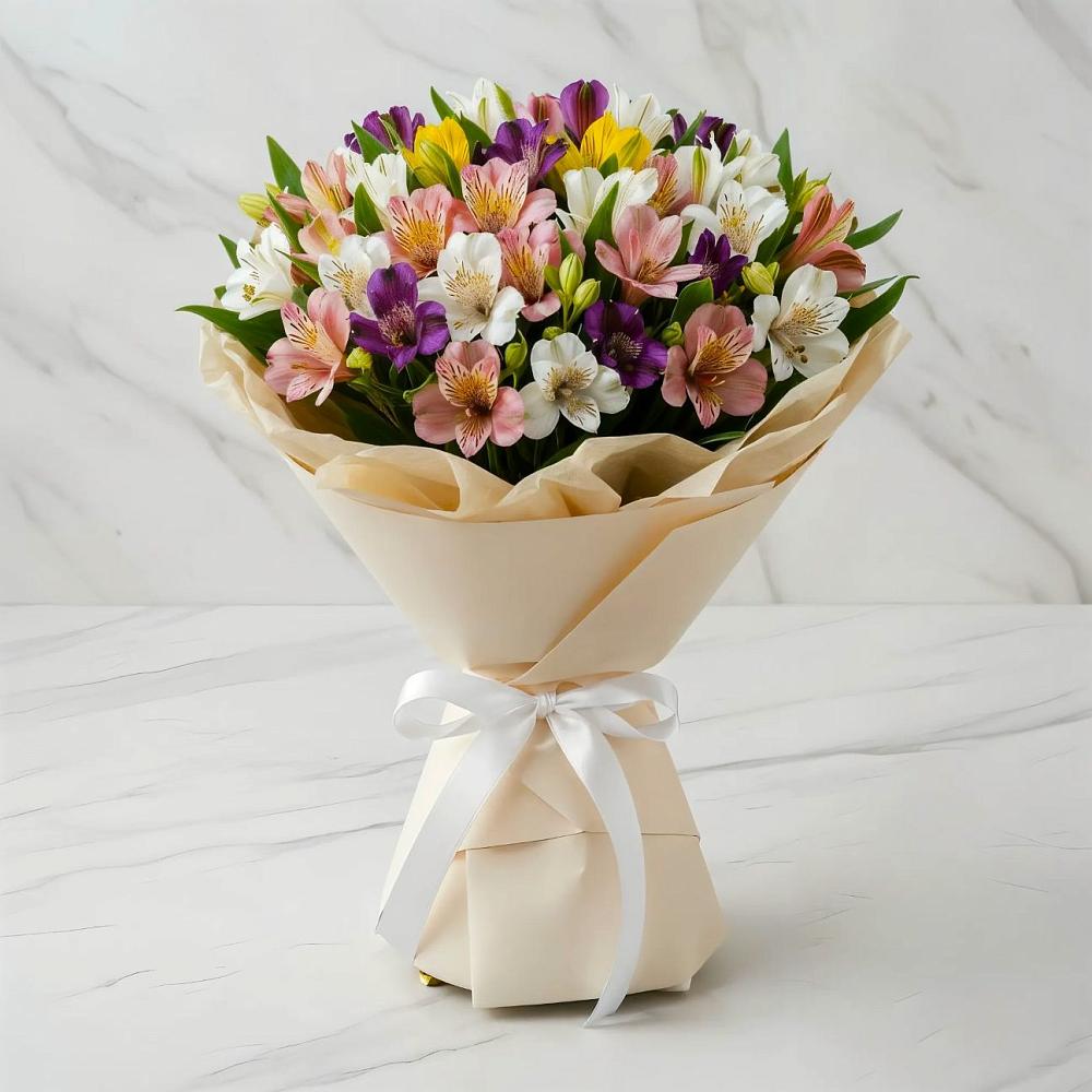 Букет цветов из: Альстромерии в Атаманской