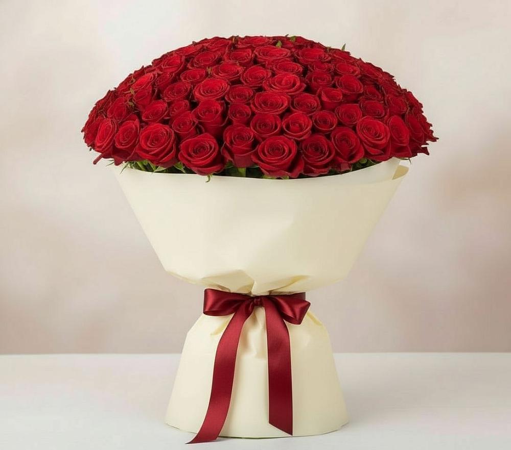 Букет 101 Красная роза Милано в Атаманской