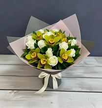 Букет цветов из:  Орхидеи и Розы в Атаманской