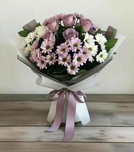 Букет цветов из:  Хризантемы и Розы в Атаманской