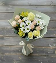 Букет цветов из:  Альстромерии, Розы и Хризантемы в Атаманской