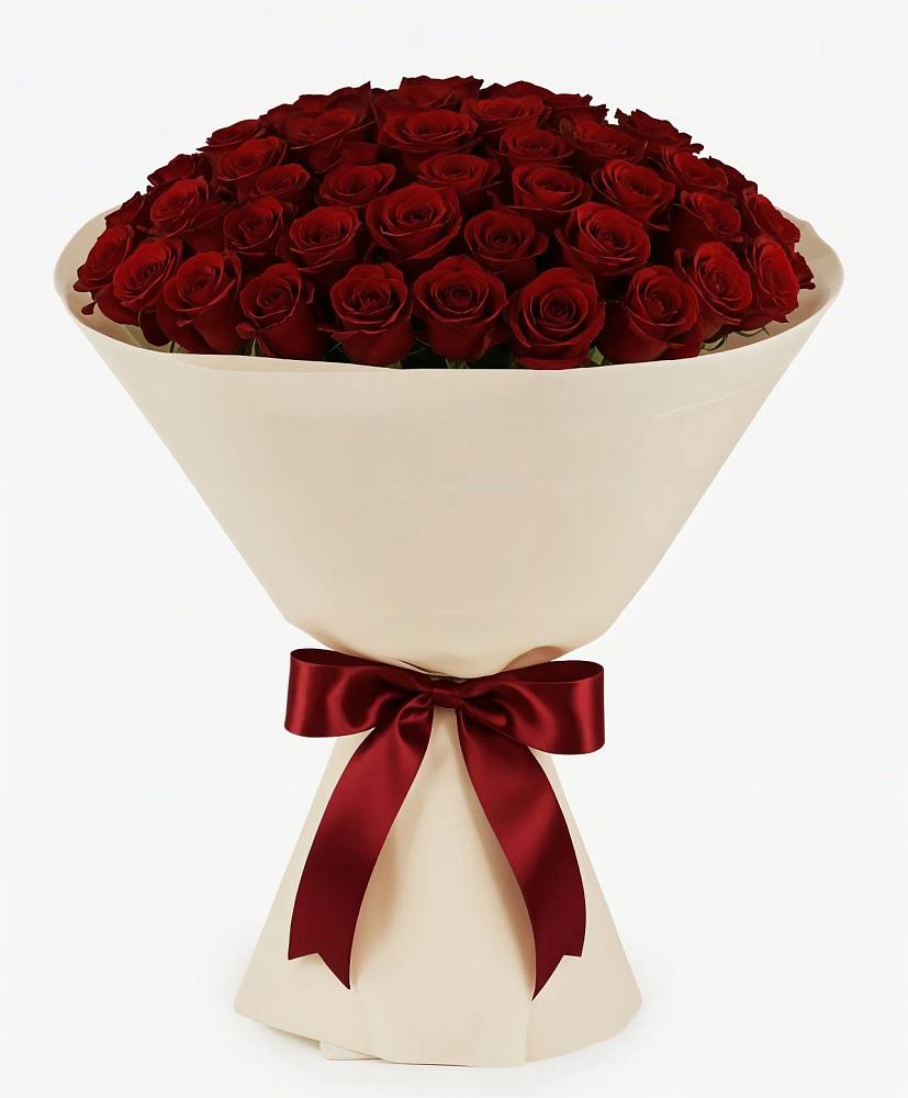 Букет 101 Бордовая роза Блэк Бакарра в Атаманской