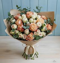 Букет цветов из:  Альстромерии и Розы в Атаманской